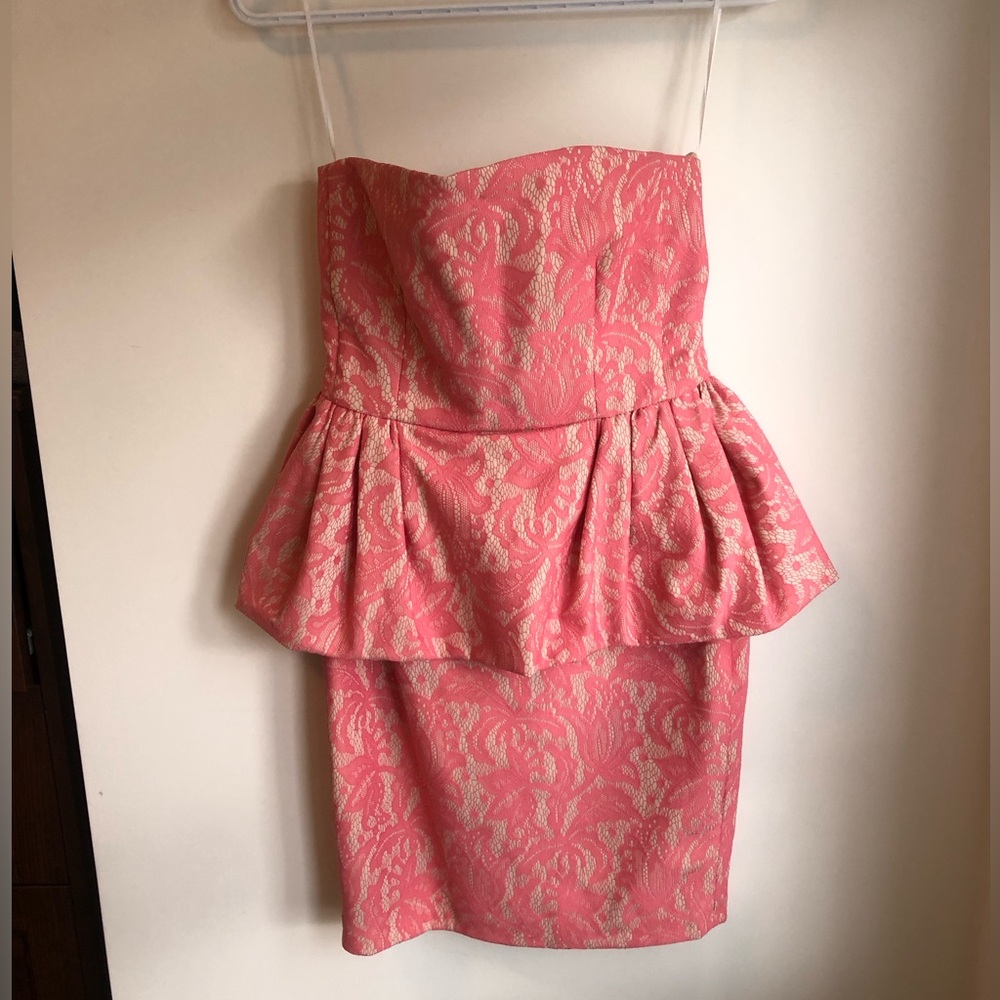 Peplum lace dress